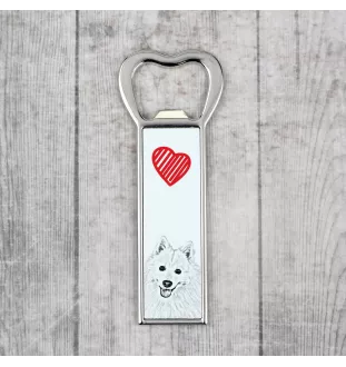 Spitz japonais - ouvre-bouteille avec chien, ouvre-bouteille personnalisé pour réfrigérateur, cadeau unique pour homme de la marque Art-Dog