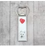 Japanese Spitz, Nihon Supittsu - bottle opener with a dog, personalized fridge opener, unique gift for a man by Art-Dog brand