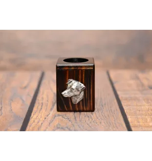 Jack Russell Terrier - bougeoir en bois avec un chien, un souvenir unique après la perte d'un chien, une œuvre artisanale de la marque Art-Dog
