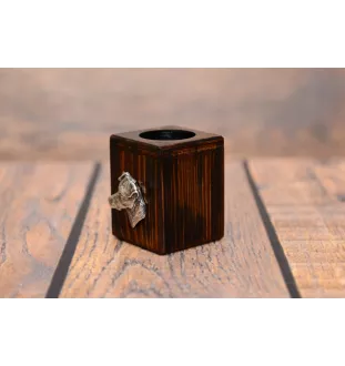 Jack Russell Terrier - Holzkerzenständer mit Hund, einzigartiges Andenken an den Verlust eines Hundes, Handwerkskunst der Marke Art-Dog