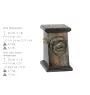 Japanese Chin, Japanese Spaniel - urn for dog ashes, elegant urn with a statue, commemorative urn with a bust of a dog by Art-Dog brand