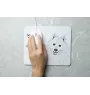 Japanese Spitz, Nihon Supittsu - mouse pad with print, personalized dog-themed mouse pad, unique gadget for an office worker by Art-Dog brand