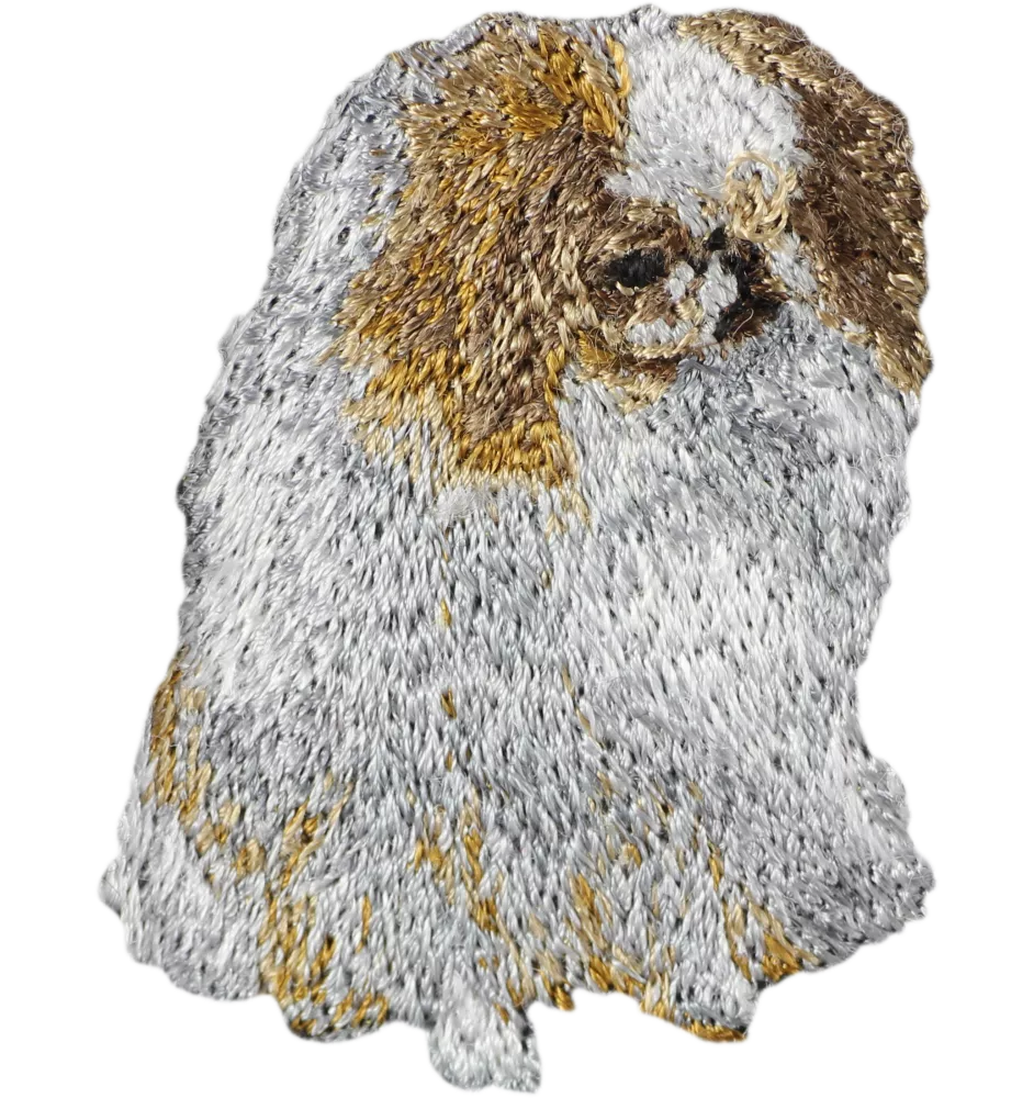 Japanese Chin, Japanese Spaniel - dog-shaped patch, embroidered patch, unique decoration for Art-Dog backpack