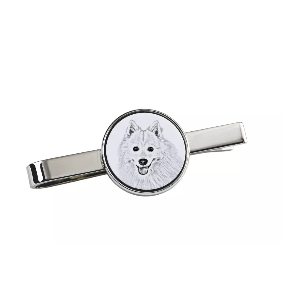 Japan-Spitz, Japanischer Spitz, Nihon Supittsu - Krawattenklammer mit Hund, personalisierter Krawattenclip, einzigartiges Geschenk für Männer von der Marke Art-Dog