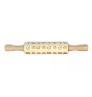 Japanese Chin, Japanese Spaniel - small rolling pin with a dog pattern, a rolling pin for children's dough, decorating ceramic clay by Art-Dog brand