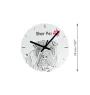 Japanese Spitz, Nihon Supittsu - wall clock with a dog, shelf clock with a print, personalized home decoration from the Art-Dog brand