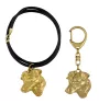 Jack Russell Terrier - porte-clés et collier avec chien dans une boîte, produit plaqué or de haute qualité, marque Art-Dog