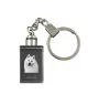 Japanese Spitz, Nihon Supittsu - Crystal key ring with dog photo, illuminated key ring, unique gift by Art-Dog brand