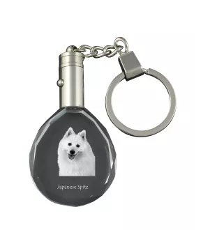 Spitz japonais - pendentif avec une photo de chien, porte-clés en cristal dans une boîte cadeau, un cadeau unique par Art-Dog
