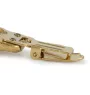 Japanese Chin, Japanese Spaniel - brooch with a clip, gold-plated holder for a race number, elegant dog show pin from Art-Dog brand
