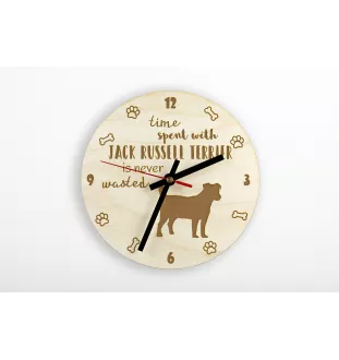 Jack Russell Terrier - clock with a dog, wooden clock, wall clock for dog lovers, clock for desk and shelf, Art-Dog