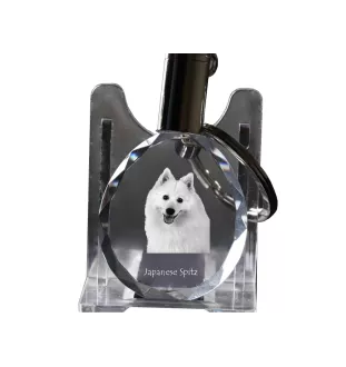 Spitz japonais - pendentif avec une photo de chien, porte-clés en cristal dans une boîte cadeau, un cadeau unique par Art-Dog
