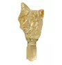 Japanese Chin, Japanese Spaniel - brooch with a clip, gold-plated holder for a start number, a gift for a dog show by Art-Dog brand.
