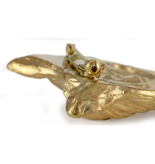 Épagneul japonais, Chin - broche avec pince, support doré pour numéro de départ, cadeau pour exposition de chiens de la marque Art-Dog