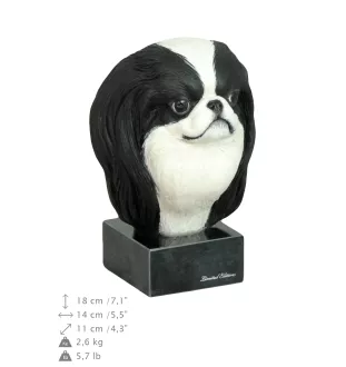 Japan Chin - bemalte Figur, Statue, Skulptur, vom Künstler hergestellt, Marke Art-Dog