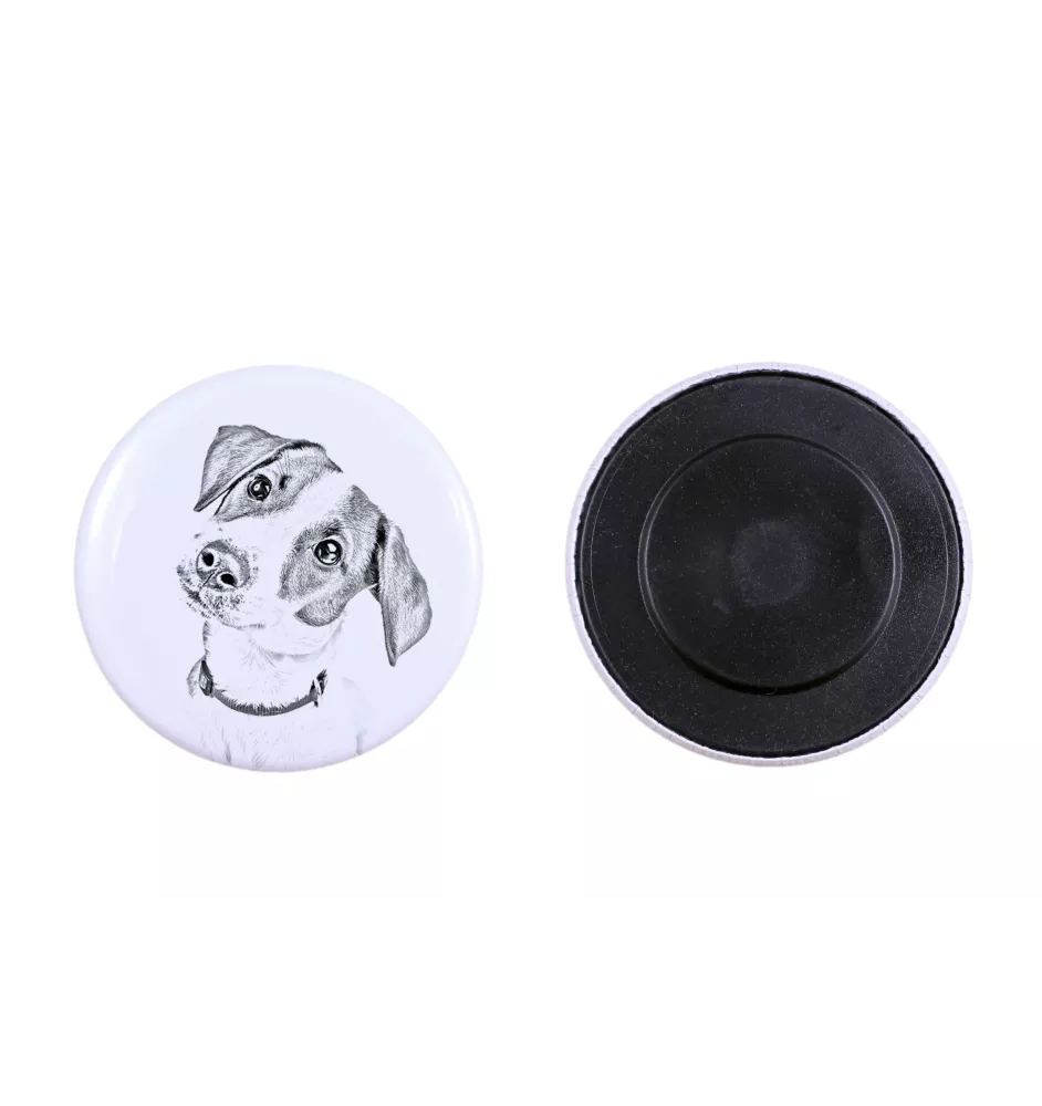 Jack Russell Terrier - aimant avec un œil de chien, exceptionnellement léger, aimant puissant, produit fabriqué à la main par la marque Art-Dog
