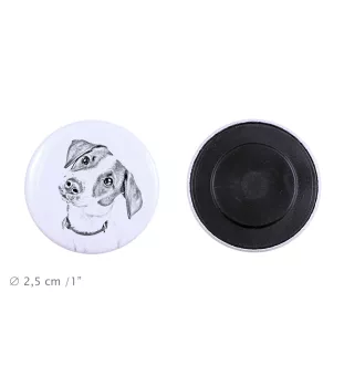 Jack Russell Terrier - aimant avec un œil de chien, exceptionnellement léger, aimant puissant, produit fabriqué à la main par la marque Art-Dog
