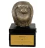 Japanese Chin, Japanese Spaniel - an urn with an engraving and a sculpture of a dog, a handmade product by the Art-Dog brand.