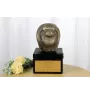 Japanese Chin, Japanese Spaniel - an urn with an engraving and a sculpture of a dog, a handmade product by the Art-Dog brand.