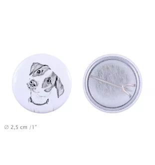 Jack Russell Terrier przypinka z psem mała Art-Dog