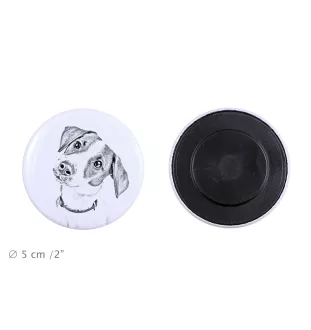 Jack Russell Terrier - aimant avec un œil de chien, exceptionnellement léger, aimant puissant, produit fabriqué à la main par la marque Art-Dog