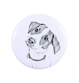 Jack Russell Terrier - aimant avec un œil de chien, exceptionnellement léger, aimant puissant, produit fabriqué à la main par la marque Art-Dog
