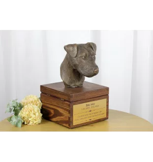Jack Russell Terrier - urne pour les cendres du chien avec une statuette, petite urne pour chien, urne personnalisée avec le buste du chien de la marque Art-Dog