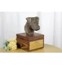Jack Russell Terrier - urn for dog ashes with a statuette, small urn for a dog, personalized urn with a bust of a dog by Art-Dog brand