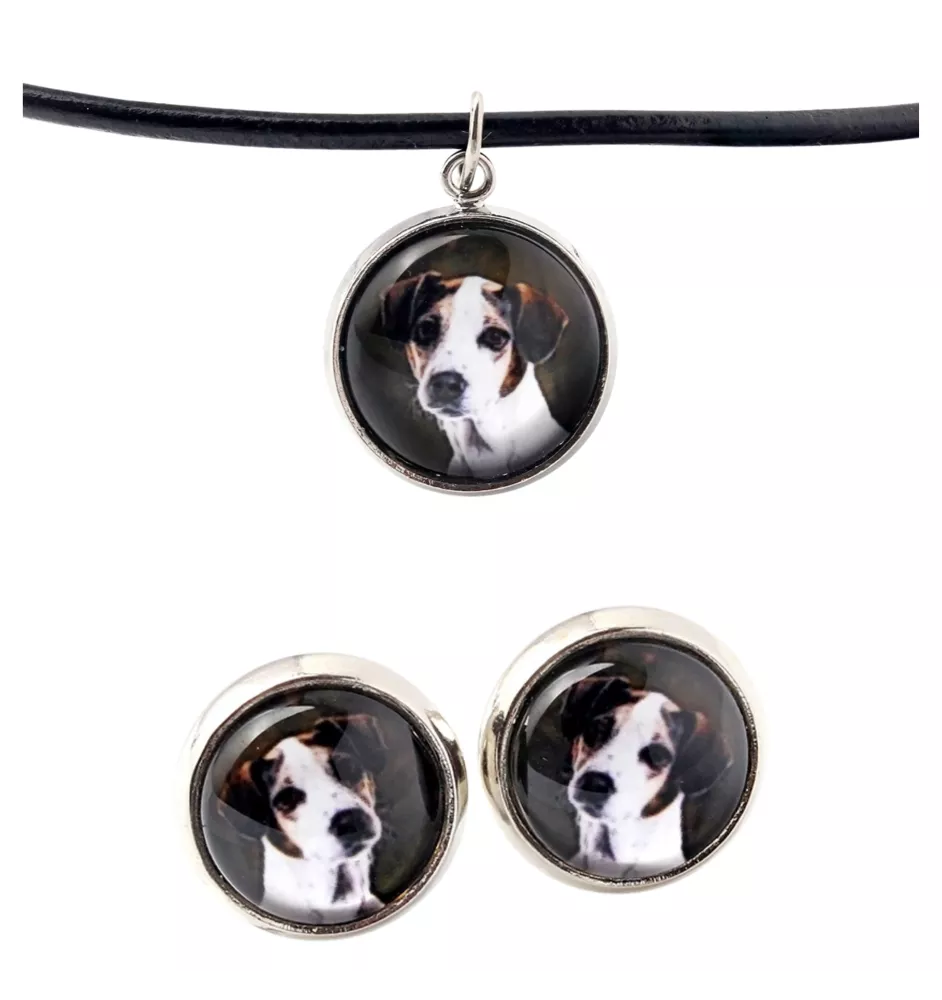 Jack Russell Terrier - jewelry with your photo box, set of necklace and earrings, personalized products from the Art-Dog brand