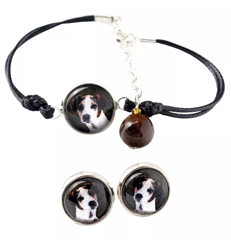 Jack Russell Terrier - ensemble de bijoux avec votre photo, accessoire féminin, article fait main, produit fabriqué à la main avec passion pour la création de la marque Art-Dog