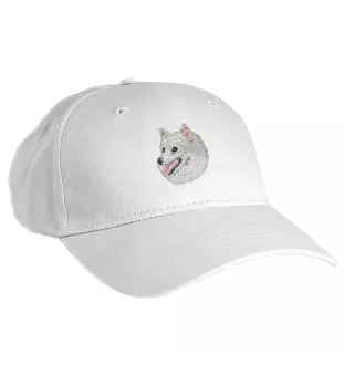 Japanese Spitz, Nihon Supittsu - dog-shaped patch, embroidered patch, unique decoration for Art-Dog backpack