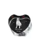 Jack Russell Terrier - Hundebild im Kristall, Kristallherz, einzigartiger Bilderrahmen der Marke Art-Dog