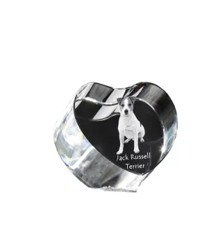 Jack Russell Terrier serce kryształowe z psem Art-Dog