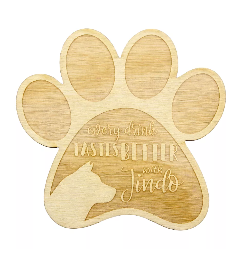 Jindo coréen, spitz coréen de Jindo - Sous-verre mug, sous-verre gravé avec chien, cadeau pour amoureux des chiens par la marque Art-Dog