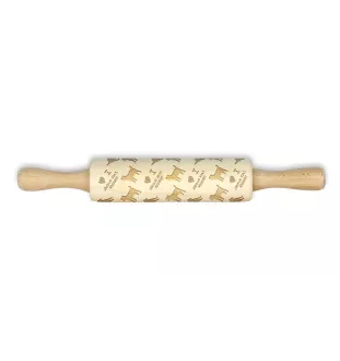Jack Russell Terrier - small rolling pin with a dog, patterned dough roller, gadget for ceramicists from the Art-Dog brand