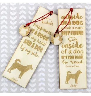 Koreanischer Jindo, Korea Jindo Dog, Jindo-gae - Lesezeichen mit Hund, personalisiertes Lesezeichen, Hundeaccessoire für Leser der Marke Art-Dog