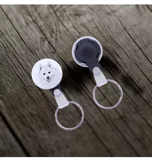 Spitz japonais - porte-clés avec l'image d'un chien, pendentif avec la propre graphique de la marque Art-Dog