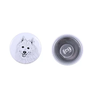 Spitz japonais - boucles d'oreilles uniques avec un chien, votre animal de compagnie sur un porte-clés, marque propre Art-Dog