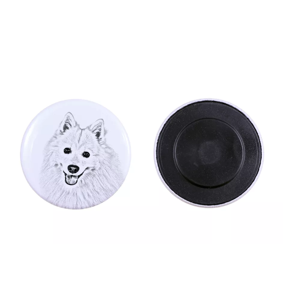 Japanese Spitz, Nihon Supittsu - magnet with a dog's pupil, exceptionally light, strong magnet, handmade product by the Art-Dog brand