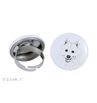 Japanese Spitz, Nihon Supittsu - women's jewelry with a dog portrait, handmade product, possibility to add your own photo, Art-Dog brand