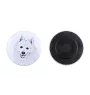 Spitz japonais - aimant avec un œil de chien, exceptionnellement léger, aimant puissant, produit fabriqué à la main par la marque Art-Dog