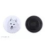 Spitz japonais - aimant avec un œil de chien, exceptionnellement léger, aimant puissant, produit fabriqué à la main par la marque Art-Dog