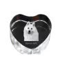 Japan-Spitz, Japanischer Spitz, Nihon Supittsu - Hundebild im Kristall, Kristallherz, einzigartiger Bilderrahmen der Marke Art-Dog