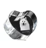 Japan-Spitz, Japanischer Spitz, Nihon Supittsu - Hundebild im Kristall, Kristallherz, einzigartiger Bilderrahmen der Marke Art-Dog