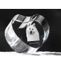 Japan-Spitz, Japanischer Spitz, Nihon Supittsu - Hundebild im Kristall, Kristallherz, einzigartiger Bilderrahmen der Marke Art-Dog