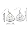 Japanese Spitz, Nihon Supittsu - dog earrings, hanging earrings with a picture, personalized jewelry with Art-Dog brand print