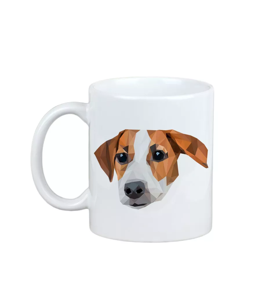 Jack Russell Terrier - tasse avec une photo et un motif de chien géométrique Art-Dog