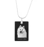 Japan-Spitz, Japanischer Spitz, Nihon Supittsu - Kristallanhänger mit Hund, Silberhalskette mit Foto, personalisierter Anhänger der Marke Art-Dog