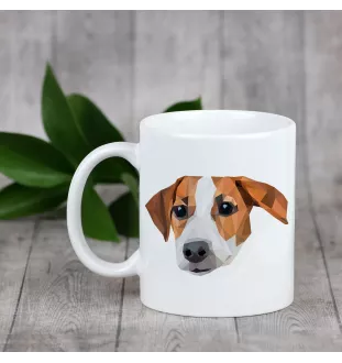 Jack Russell Terrier - Becher mit einem Bild und dem Schriftzug geometrischer Hund Art-Dog