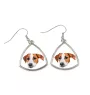 Jack Russell Terrier - boucles d'oreilles avec une photo et un motif de chien géométrique Art-Dog